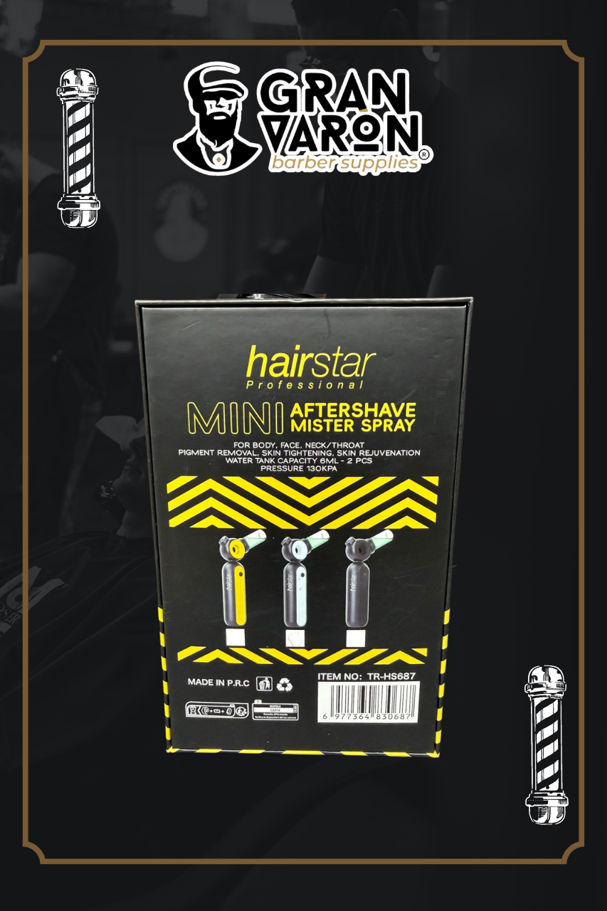 Mini Atomizador Eléctrico Hairstar Professional | Nano Mister Spray para Aftershave