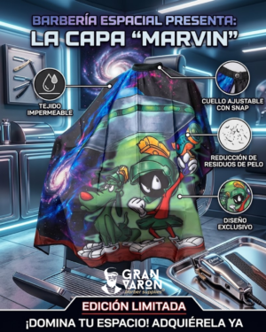 7 Capa de Barbería Infantil Gran Varón - Edición "Marvin el Marciano & K-9"
