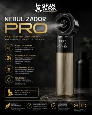 8 Nebulizador StyleCraft (S|C) Pro Studio: Mini Nano Mister USB-C (120ml)