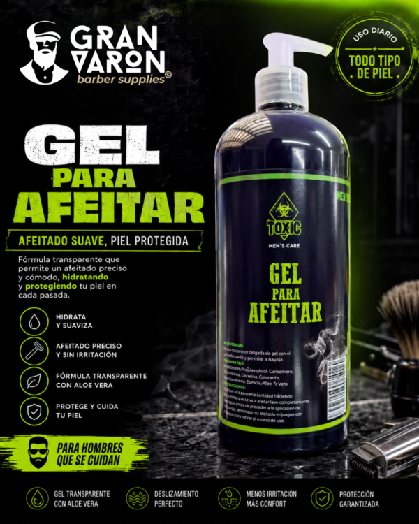 Gel para Afeitar Toxic Men’s Care (1 Litro)