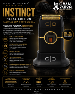 86 Rasuradora Profesional StyleCraft Instinct Metal Edition – Motor Vectorial