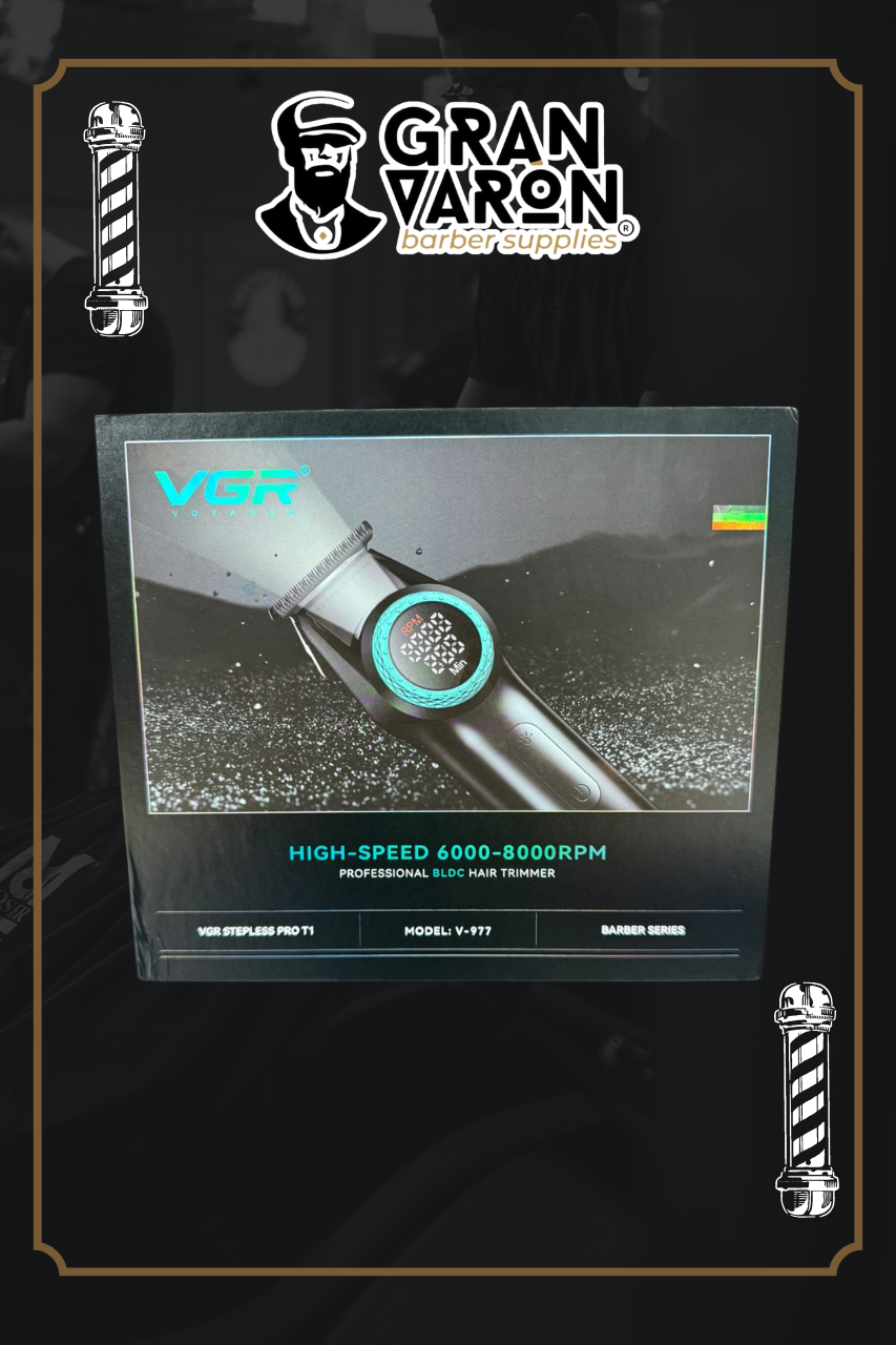 Trimmer Profesional VGR V-977 Stepless Pro T1: Motor BLDC Ajustable (6000-8000 RPM)