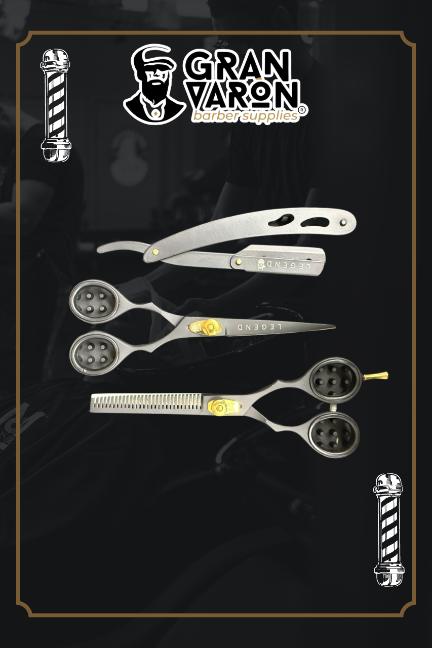 Set de Tijeras Profesionales Astoria - Premium Series 5.5" Blue & Silver Edition