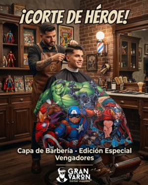 9 Capa de Barbería Infantil Gran Varón - Edición Especial Avengers Assemble