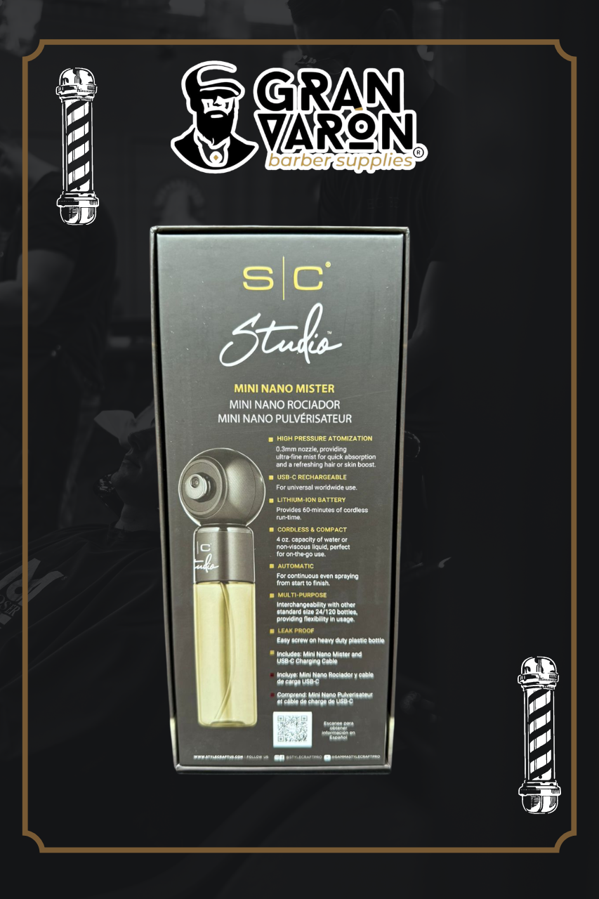 Nebulizador StyleCraft (S|C) Pro Studio: Mini Nano Mister USB-C (120ml)