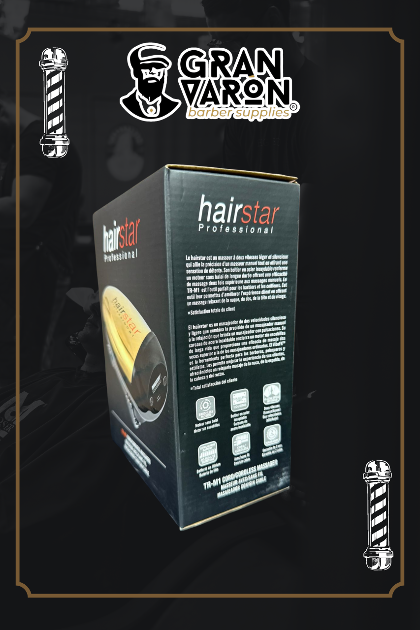 Masajeador Profesional de Mano Hairstar TR-M1 | Inalámbrico Gold Editio