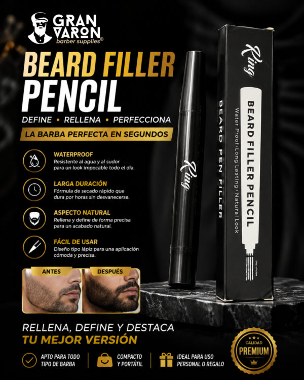 Crea una imagen promocional de este producto medidas 1080 x 1350 (2) King Beard Filler Pencil