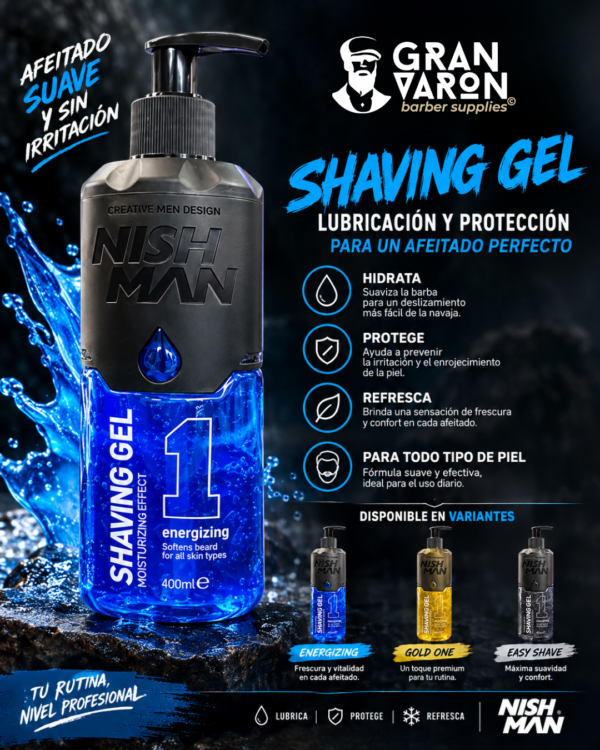 Crea una imagen promocional de este producto medidas 1080 x 1350 (2) Nishman Shaving Gel