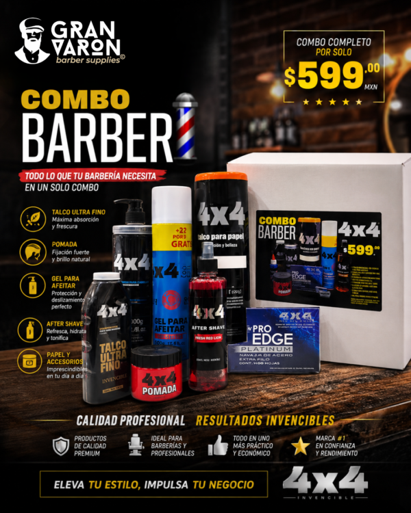 Combo Barber 4X4 Profesional