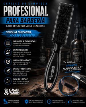 Cepillo de Limpieza Profesional para Barbería – Fade Brush de Alta Densidad