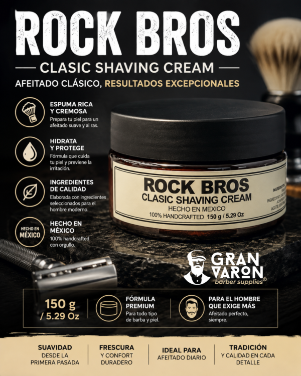 Crema de Afeitar Clásica Rock Bros