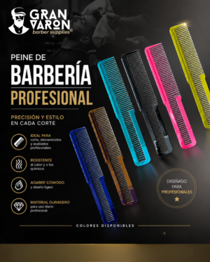 Peine de Barbería Profesional WAHL® – Edición Multi-Color