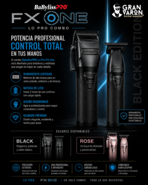 Diseño sin título Combo Babylisspro Lo Pro Fx One Black Edition