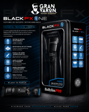 Profesional BaBylissPRO BLACKFX One – Sistema de Batería Intercambiable (Negro)