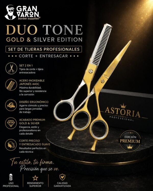 a3c841ab418349c68ef8c7d36aadd108~tplv-aphluv4xwc-origin-jpeg2 Set de Tijeras Profesionales Astoria - Duo Tone Gold & Silver Edition (Corte + Entresacar)