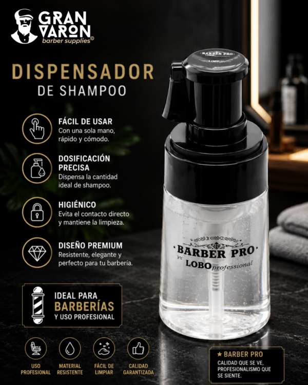 161 Dispensador de Shampoo Barber Pro