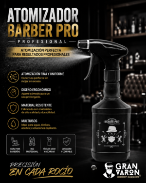 260 Atomizador Barber Pro Negro Profesional
