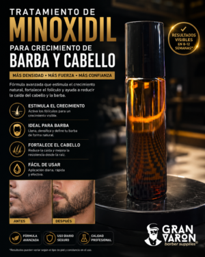 Tratamiento de Minoxidil para Crecimiento de Barba y Cabello