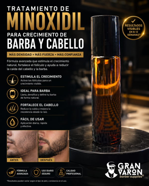 27 Tratamiento de Minoxidil para Crecimiento de Barba y Cabello