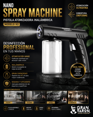 Pistola Pulverizadora Nano Atomizadora Inalámbrica