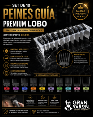 Set de 10 Peines Guía Premium Lobo